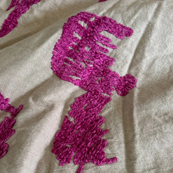 Anthropologie Bows Dorsey Tree Skirt Velvet embroidered large holiday Christmas - Picture 4 of 7